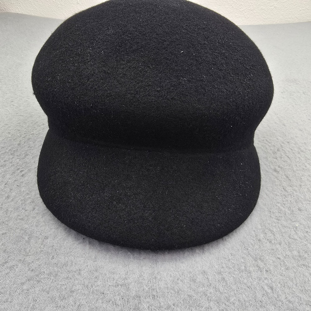 Mossimo Wool Felt Newsboy Cap Unisex OS Black Sweatband Baker Boy Cabbie Hat
